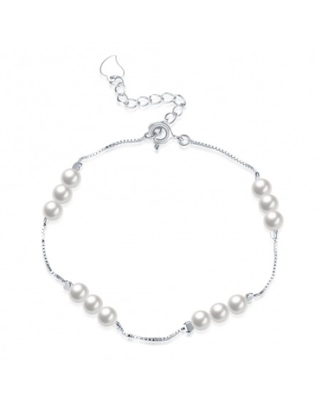 925 Pure Silver  Exquisite Small Pearl Bracelet