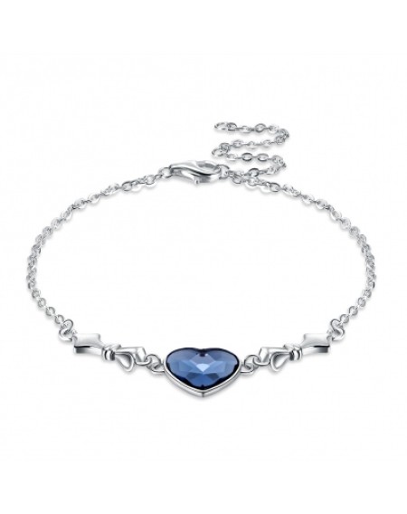 S925 Heart Sterling Silver Bracelet