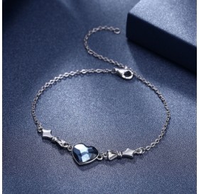 S925 Heart Sterling Silver Bracelet