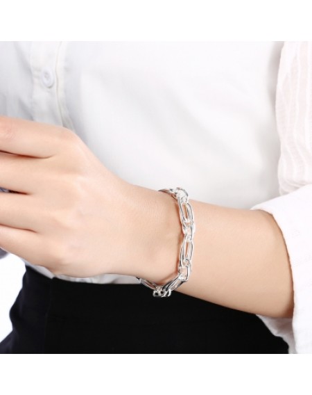 Ten Thousand Words Grape TO Bracelet Simple Geometry Silver Clasp Bracelet