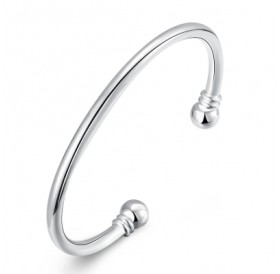 Male Double Bead Bracelet Fashion Circular Shape Silver Bracelet