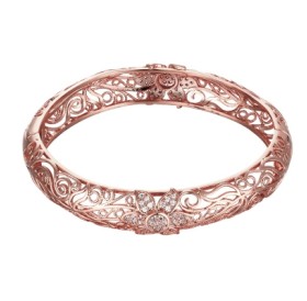 Fashion K Gold Zircon Carving Pattern Female Rose Gold Bracelet