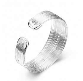 Multi - Line Bracelet Fashion Round Shape Silver Bracelet