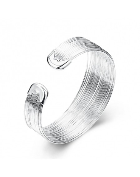 Multi - Line Bracelet Fashion Round Shape Silver Bracelet