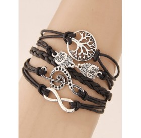 Tree of Life Owl Braided Bracelet