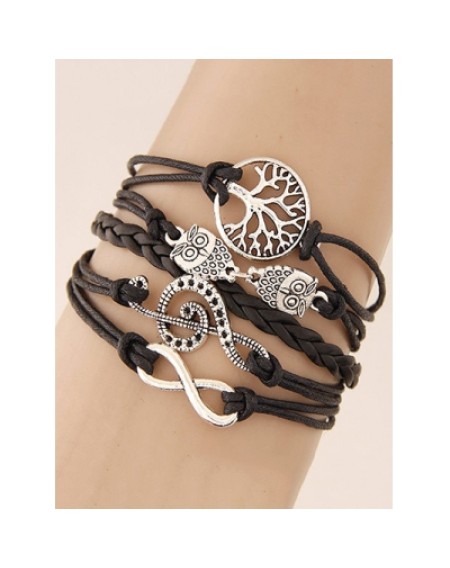 Tree of Life Owl Braided Bracelet