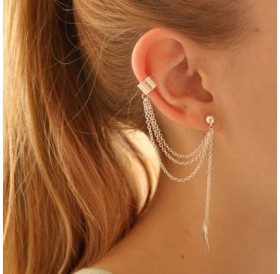 1PC Stylish Leaf Pendant Ear Cuff For Women