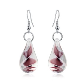 Ethnic Style Charm Jewelry Coloured Glaze Water Droplets Drop Earrings