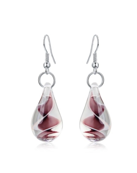 Ethnic Style Charm Jewelry Coloured Glaze Water Droplets Drop Earrings