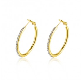 Fashion Jewelry Round Czech Diamond Earrings