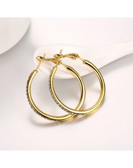 Fashion Jewelry Round Czech Diamond Earrings