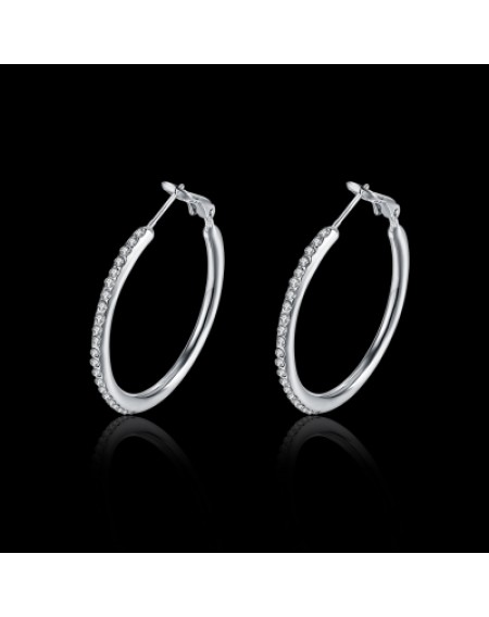 Fashion Jewelry Round Czech Diamond Earrings