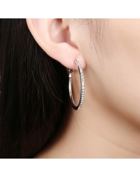 Fashion Jewelry Round Czech Diamond Earrings