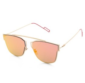 Metal Frame Coating Mirror Flat Panel Lens Design Sunglasses