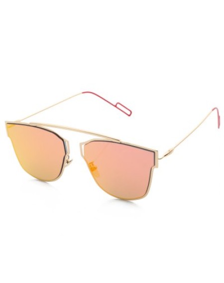 Metal Frame Coating Mirror Flat Panel Lens Design Sunglasses