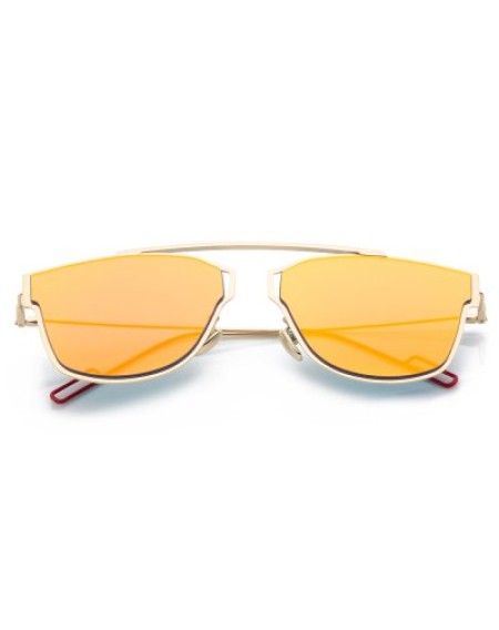 Metal Frame Coating Mirror Flat Panel Lens Design Sunglasses