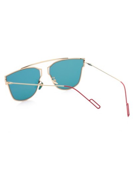 Metal Frame Coating Mirror Flat Panel Lens Design Sunglasses