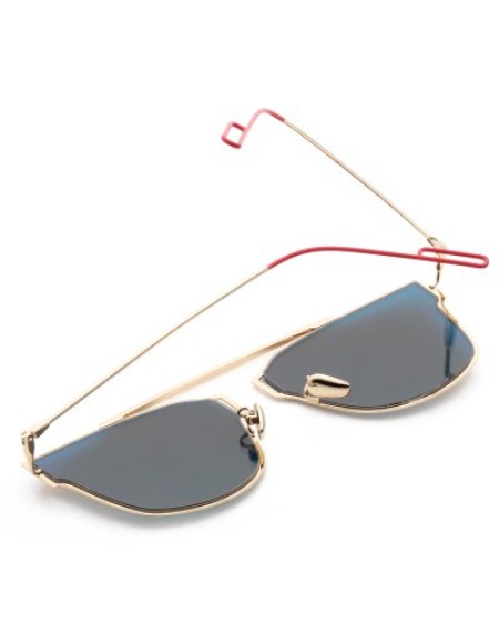 Metal Frame Coating Mirror Flat Panel Lens Design Sunglasses