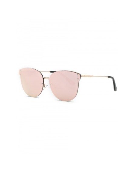 Pink Frameless Mirrored Sunglasses