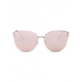 Pink Frameless Mirrored Sunglasses