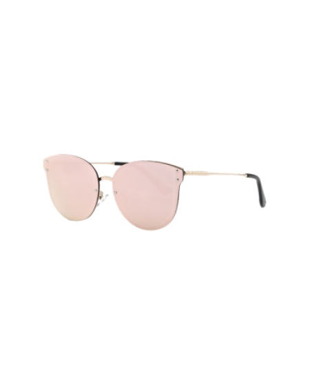 Pink Frameless Mirrored Sunglasses