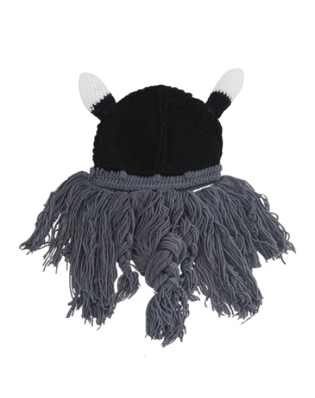 Winter warm and windproof viking beard beanie hat