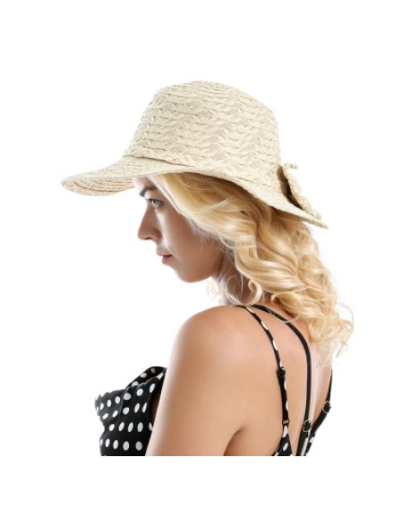 SALYBABY Summer Cute Straw Bow-Knot Sun Protection Hat