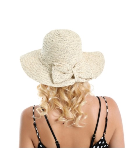 SALYBABY Summer Cute Straw Bow-Knot Sun Protection Hat