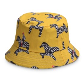 Cartoon Zebra Pattern Bucket Hat