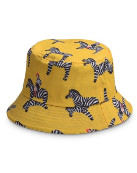 Cartoon Zebra Pattern Bucket Hat