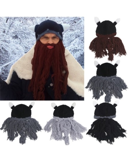 Winter warm and windproof viking beard beanie hat