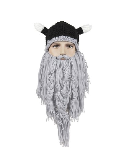 Winter warm and windproof viking beard beanie hat