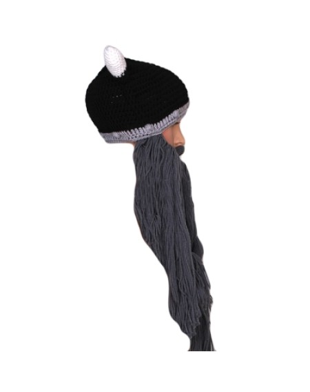 Winter warm and windproof viking beard beanie hat