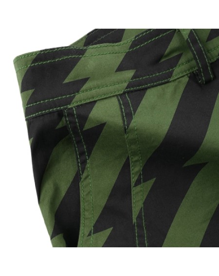 Diagonal Stripe Pockets Design Cargo Shorts