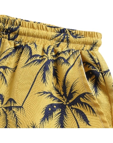 Coconut Tree Print Board Shorts