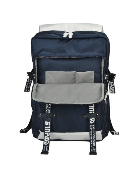 Sinpaid B6-2 Casual Style 15.6'' Laptops Backpack Waterproof Oxford Cloth Backpack Deep Blue