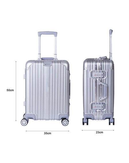 SWISSGEAR Aluminum Alloy Trolley Case 20 inch SA-8520 Silver 