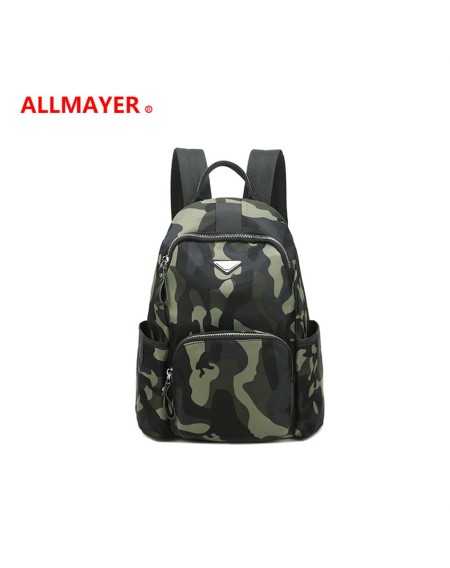 Waterproof nylon Oxford cloth backpack neutral outdoor leisure print wearable travel camouflage anti-theft backpack 879 large: black (can hold 14 "computer)