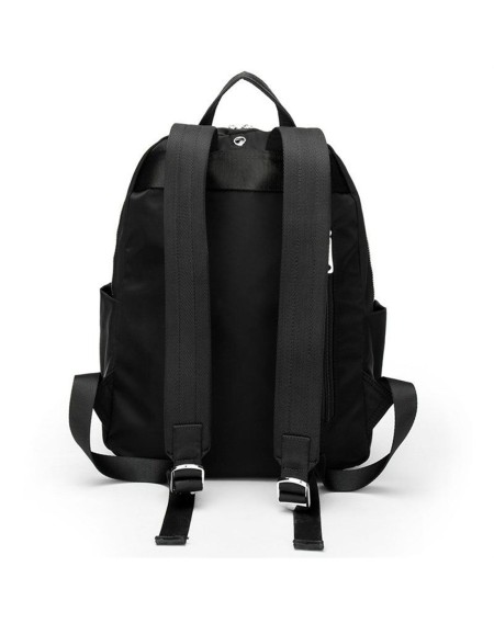 2019 new nylon Oxford cloth backpack neutral outdoor leisure Korean waterproof large-capacity travel backpack 878 small black (can hold 11-inch computer)