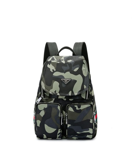 Backpackers female fashionista waterproof Oxford cloth camouflage backpack wear-resistant printed leisure travel bag