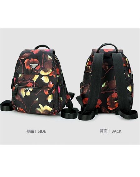 Waterproof Oxford cloth camouflage backpack wear-resistant breathable and load-reducing nylon printed travel backpack medium size: large print camouflage (can hold A4 paper)