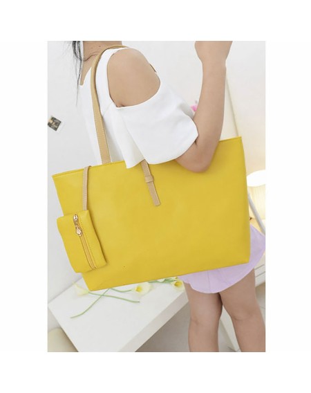 Belt Buckle Women Bag Portable Single Shoulder Bag Large Capacity PU Bag