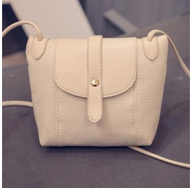 Fashion Women Solid Color PU Leather Messenger Bag Casual Female Crossbody Bag