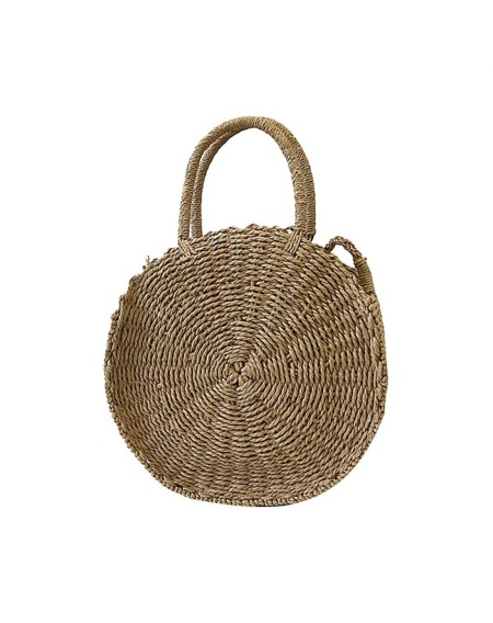 Women Straw Braided Weave Totes Bag Summer Casual Beach Handbags Rattan Bag