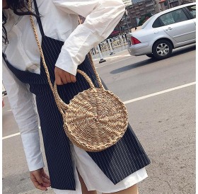 Women Straw Braided Weave Totes Bag Summer Casual Beach Handbags Rattan Bag