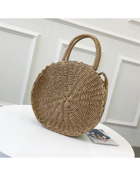 Women Straw Braided Weave Totes Bag Summer Casual Beach Handbags Rattan Bag