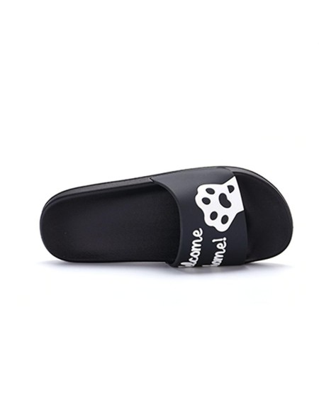 Soft Soled Men Women Summer Slippers Cute Cat Pattern Non-slip Couple Slippers