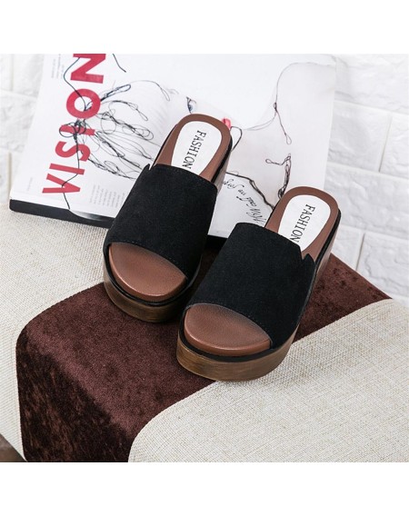 High Sandals Slippers Thick Muffin Sole Slippers Summer Fashion Female Shoes