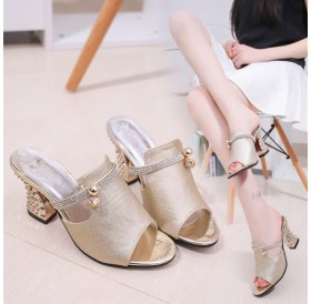 Summer Slippers Piscine Mouth High Heel With Waterproof Platform Slippers