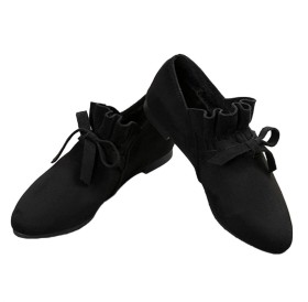 Comfortable Women Pointed Toe Flat Shoes Casual Bowknot Decoration Suede Shoes